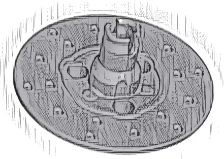 Technic, Steering Wheel Hub 3 Pin Holes Round