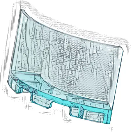 Panel 3 x 3 x 2 Corner Convex