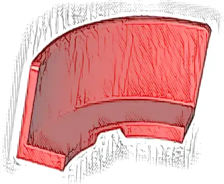 Panel 3 x 3 x 2 Corner Convex