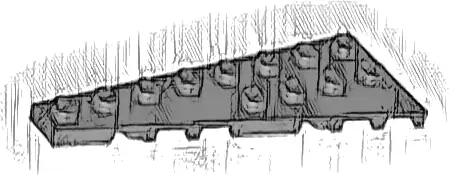 Wedge, Plate 8 x 3 Left
