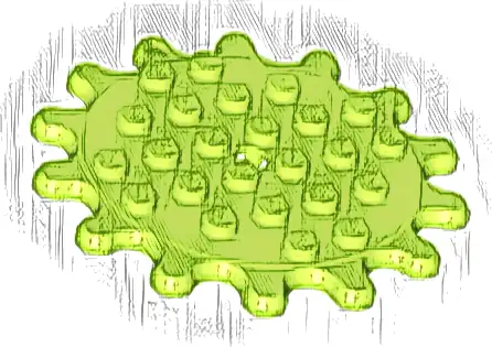 Plate, Round 6 x 6 Gear 14 Tooth