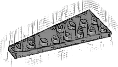Wedge, Plate 8 x 3 Right