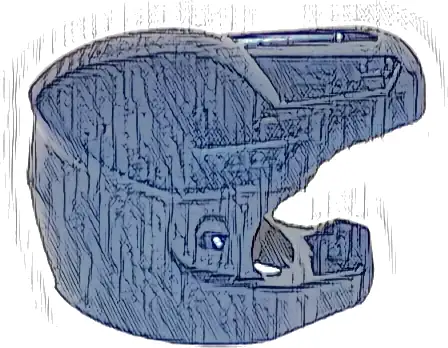 Minifigure, Headgear Helmet Dirt Bike