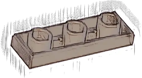 Tile, Modified 1 x 3 Inverted with Hole