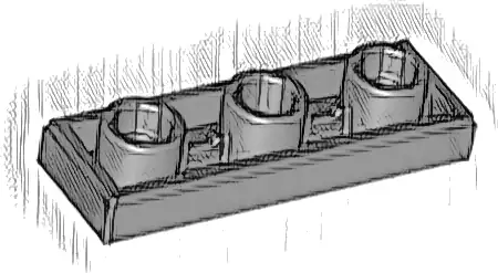 Tile, Modified 1 x 3 Inverted with Hole