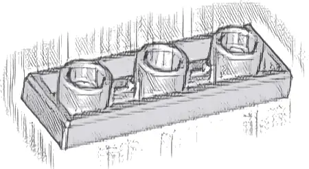 Tile, Modified 1 x 3 Inverted with Hole