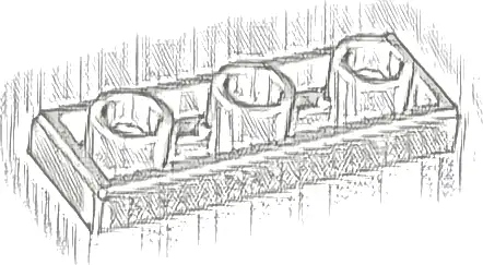 Tile, Modified 1 x 3 Inverted with Hole