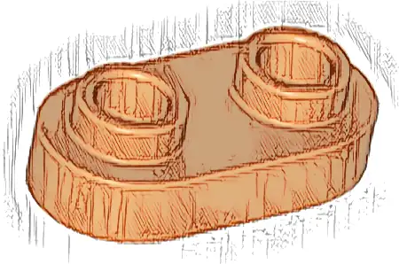 Plate, Round 1 x 2 with Open Studs
