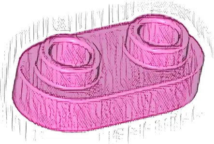 Plate, Round 1 x 2 with Open Studs