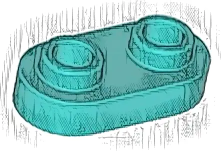 Plate, Round 1 x 2 with Open Studs