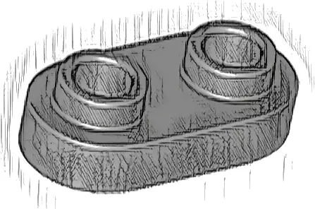 Plate, Round 1 x 2 with Open Studs