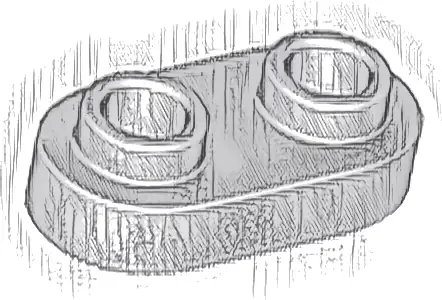 Plate, Round 1 x 2 with Open Studs