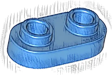 Plate, Round 1 x 2 with Open Studs