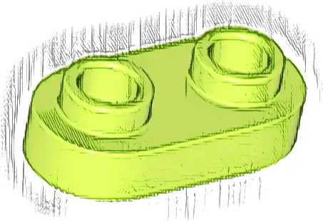 Plate, Round 1 x 2 with Open Studs