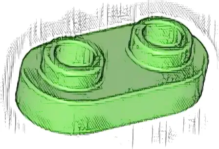 Plate, Round 1 x 2 with Open Studs