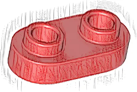 Plate, Round 1 x 2 with Open Studs