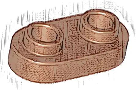 Plate, Round 1 x 2 with Open Studs