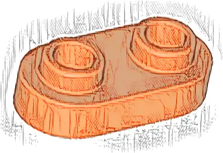 Plate, Round 1 x 2 with Open Studs