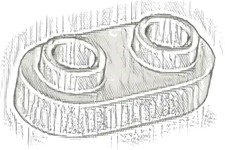 Plate, Round 1 x 2 with Open Studs