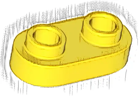Plate, Round 1 x 2 with Open Studs
