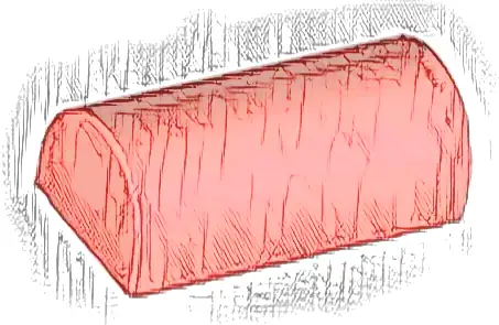 Slope, Curved 1 x 2 x 2/3 Double