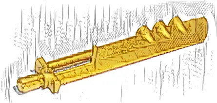 Large Figure Weapon, Blade with 3 Bar Holders and Axle