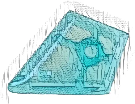 Tile, Modified 1 x 2 Diamond with Bar