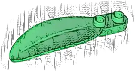 Plant Plate, Round 1 x 2 with Rounded Leaf