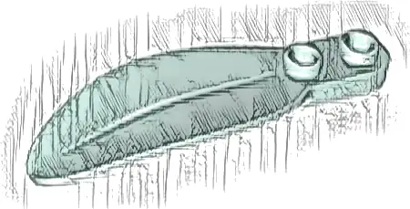 Plant Plate, Round 1 x 2 with Rounded Leaf