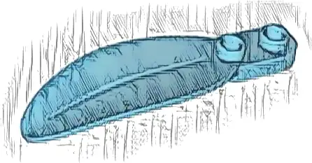 Plant Plate, Round 1 x 2 with Rounded Leaf