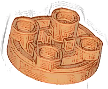 Tile, Round 2 x 2 Inverted