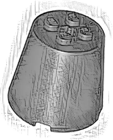 Cone 4 x 4 x 3 with Axle Hole