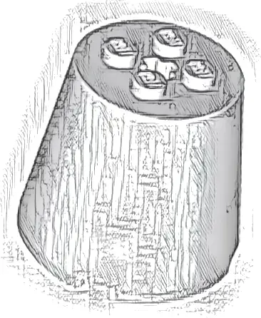 Cone 4 x 4 x 3 with Axle Hole