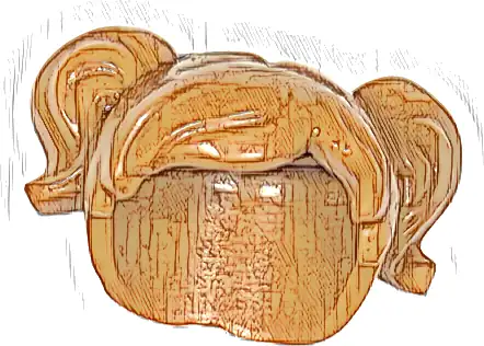 Minifigure, Hair Short, Parted with Two Pigtails, Hole for Pin on Top