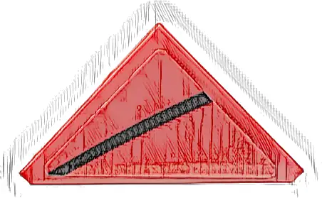 Tile, Modified 2 x 2 Triangular with Black Curved Stripe Pattern Model Left Side (Sticker) - Set 76916