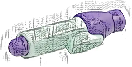 Minifigure, Utensil Pen with Molded Dark Purple Tip and Cap Pattern