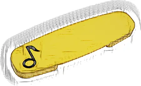 Duplo, Train Action Brick with Black Music Note Pattern