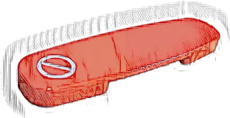Duplo, Train Action Brick with White Diagonal Line in Circle Pattern