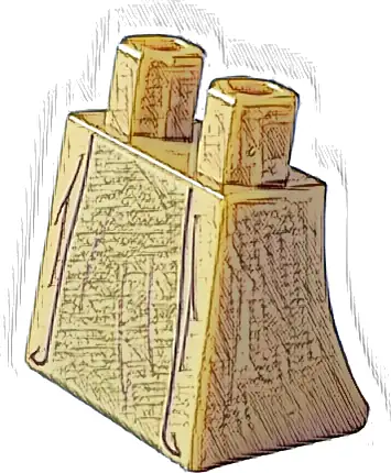 Lower Body, Skirt with Robe Ends over Gold Dress with Dark Brown and Metallic Pink Wrinkles Pattern