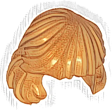 Minifigure, Hair Female Mid-Length Combed Behind Ear