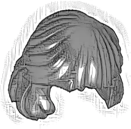 Minifigure, Hair Female Mid-Length Combed Behind Ear