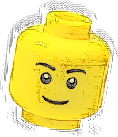 Minifigure, Head Black Eyebrows, Thin Grin, Black Eyes with White Pupils Pattern