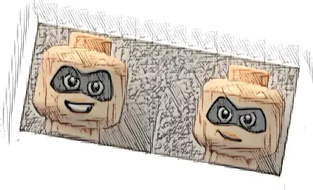 Minifigure, Head Dual Sided Female Black Mask, Open Smile / Smirk Pattern (Elastigirl)