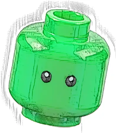 Minifigure, Head Black Eyes with White Pupils Pattern