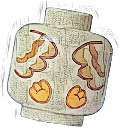 Minifigure, Head without Face with Dark Orange, Dark Tan and Reddish Brown Wings, Orange Feet Pattern (Gabby's Dollhouse Baby Me-Owl Body)