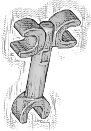 Bar   2L with Clip End and 2 Clips on Opposite Sides