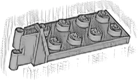 Hinge Plate 2 x 4 with Articulated Joint - Male