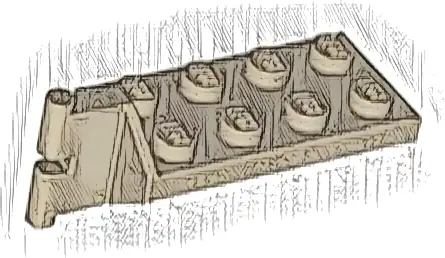 Hinge Plate 2 x 4 with Articulated Joint - Male