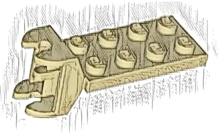 Hinge Plate 2 x 4 with Articulated Joint - Female