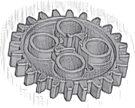 Technic, Gear 24 Tooth with 1 Axle Hole